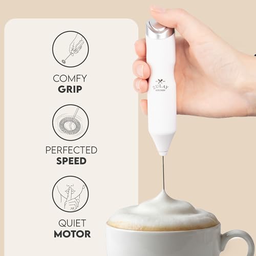 Powerful Frother Wand AA Batteries Included (Clean White / Majestic Frother)