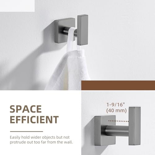 Gunmetal Gray Bathroom Towel Hook (Gunmetal Gray)