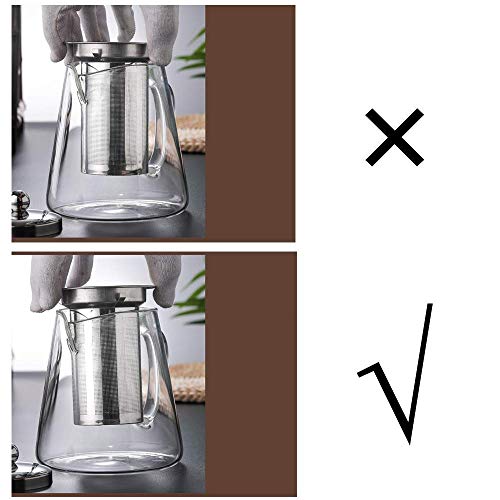 Glass Teapot with Infuser Tea Pot 1300ml (43 fl oz)