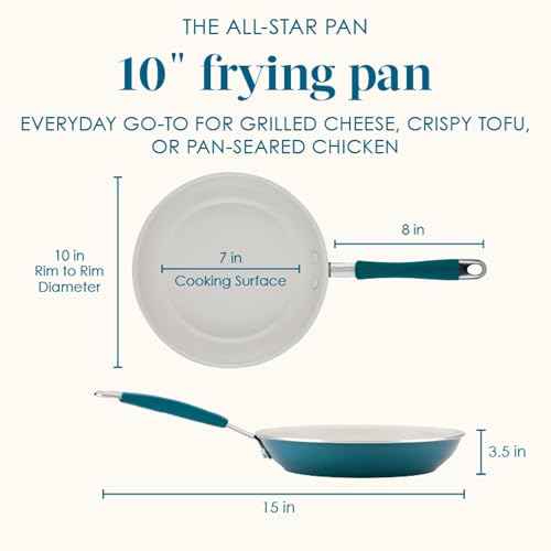 Cucina Ceramic Nonstick Frying Pans (Skillet Set (8.5" & 10") / Marine Blue)