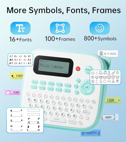 Label Makers Label Maker with Different Fonts (Green Label Maker)