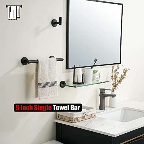 Black Towel Bar (Black / 12 Inch)
