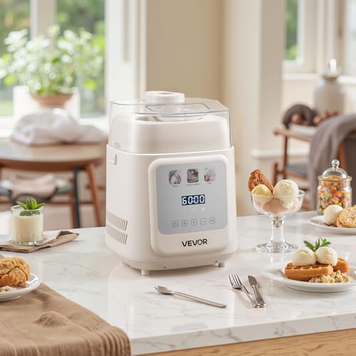 Upright Automatic Ice Cream Maker with Built (Vertical 1 Quart)