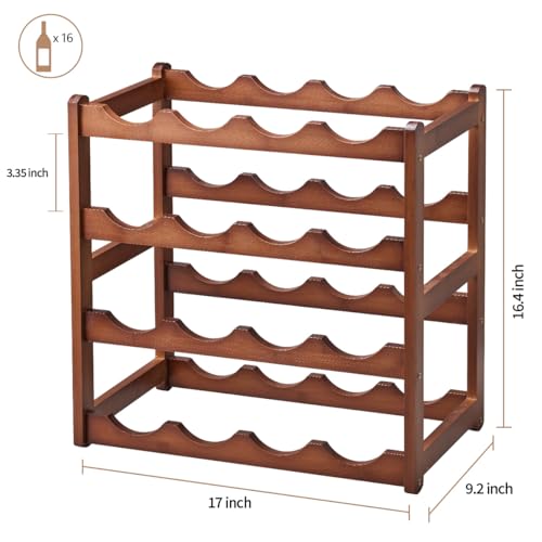 Bamboo Wine Rack (4 Tier Brown)