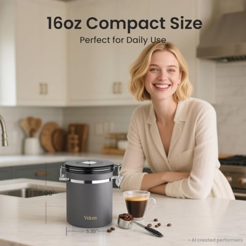 Coffee Canister (Gray / 16 oz)