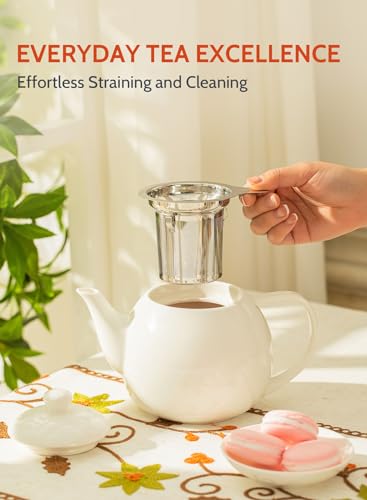 Teapots for Tea (White / 27oz (with infuser))