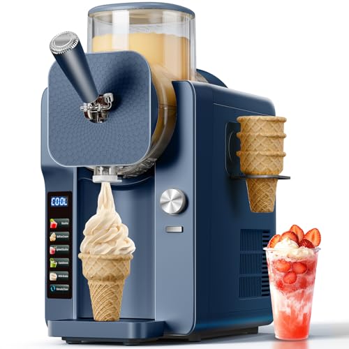 Slush Machine & Ice Cream Maker Machine 2 (75OZ 2-IN-1 - Blue)