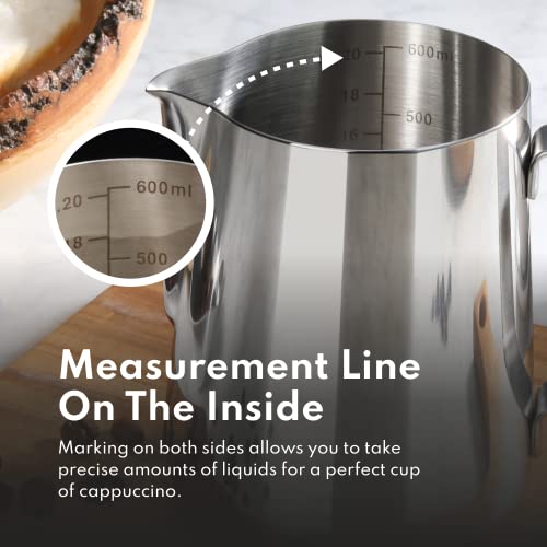 Stainless Steel Frothing Pitcher (20.3 Ounces)