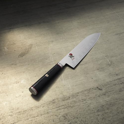 Kaizen Hollow Edge Santoku Knife (5.5" / Black/Stainless Steel)
