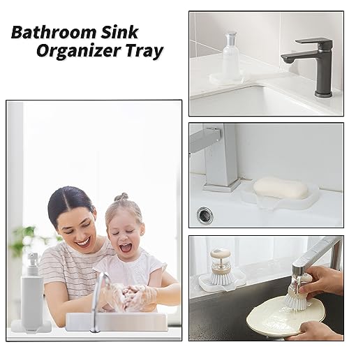Silicone Soap Dish with Drain Spout (Translucent / S(4.9"×3.2"))