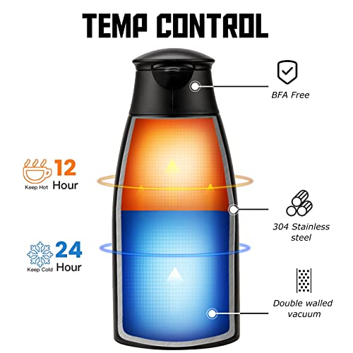 6 sets 70 oz Thermal Coffee Carafe for keeping hot (Silver / 6× 70 Ounces)