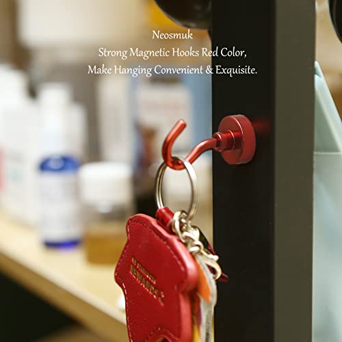Magnetic Hooks (Red / 0.67 inches)