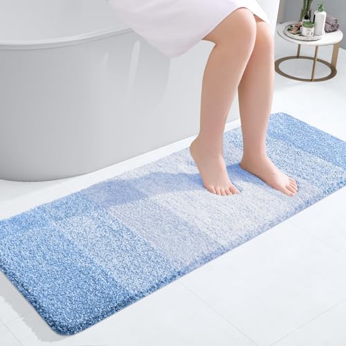 Bathroom Runner Rug 47x17 (47" X 17" / Light Blue)