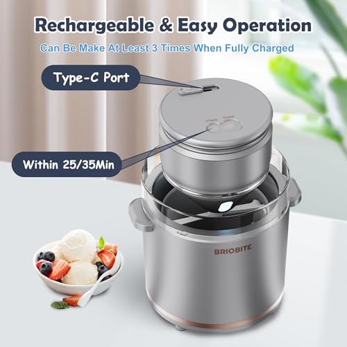 1.1 Quart Ice Cream Maker Machine (Silver)