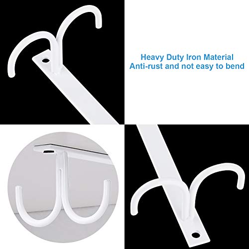Mug Rack Under Cabinet (White / 2 Pack)