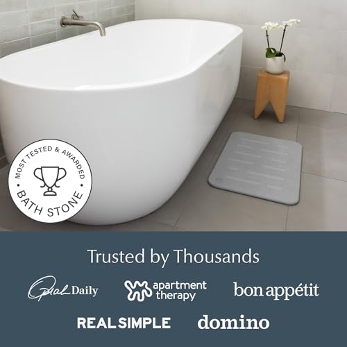 Home Stone Bath Mat Set (Rain Ash / 2 Pack)