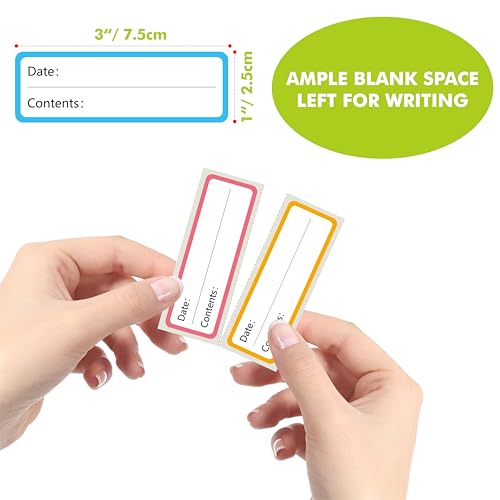 500 PCS Food Labels (Colorful Border)
