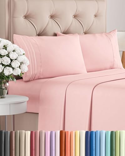 Cal King Size 4 Piece Sheet Set (31 - Baby Pink / California King)