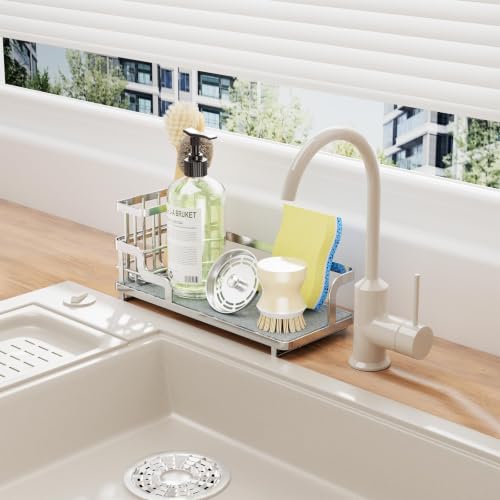 Sponge Holder for Kitchen Sink (Silver)