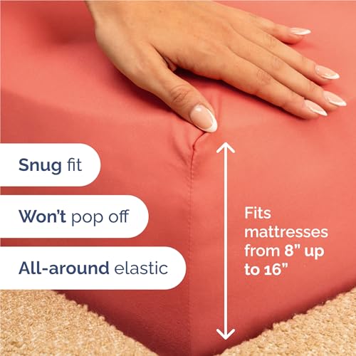 Full Size 4 Piece Sheet Set (28 - Coral / Full)