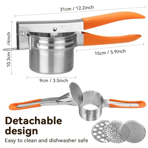 Potato Ricer Stainless Steel Potato Masher Anti