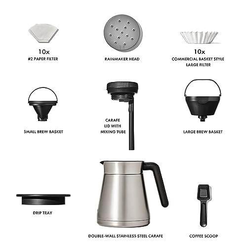 Brew 12 Cup Coffee Maker With Podless Single (Silver / 12-Cup (Maker Only))