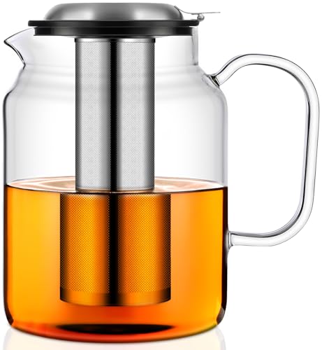 85oz Glass Teapot with Infuser (85 fluid ounces without thermometer)