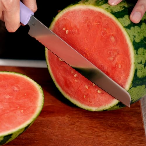 7.5" Serrated Bread Knife for Homemade Bread (7.5" / Mist Violet)