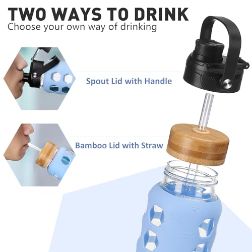 Glass Water Bottle (Glacier / 24 Ounces)
