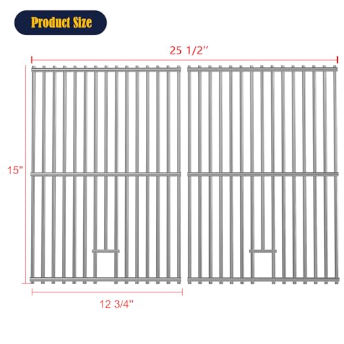 15'' x 25.5'' Stainless Steel Grill Grate for Broil (15''D x 25.5''W)