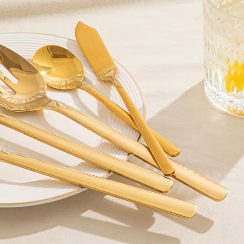 16 piece Large Hostess Serving Utensils Set (12 / Gold)