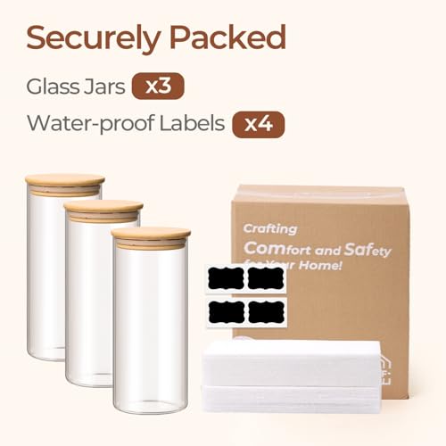 Glass Storage Containers with Lids 1.7 Qt (1.7 Qt x 3)