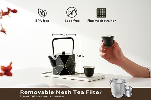 Cast Iron Teapot (30 oz / Black Diamond)