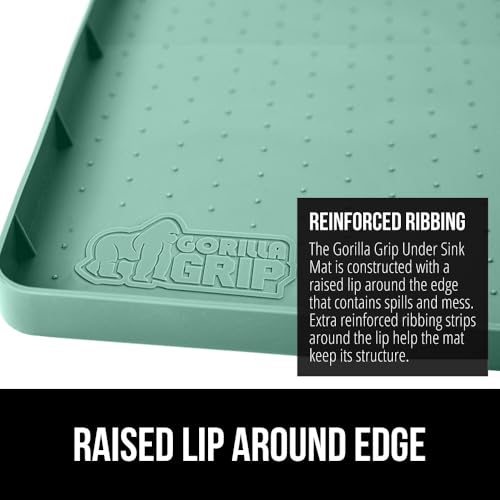 Waterproof Silicone Under Sink Mat (Mint / 28"w X 22"l)