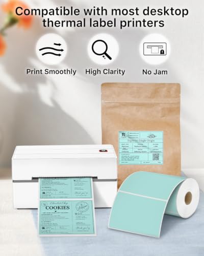 4x3 Inch Thermal Labels (4"x3" / Green)