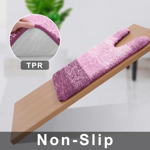 Luxury Toilet Rugs U (24" X 24" Contour Rug / Pinkish-purple)