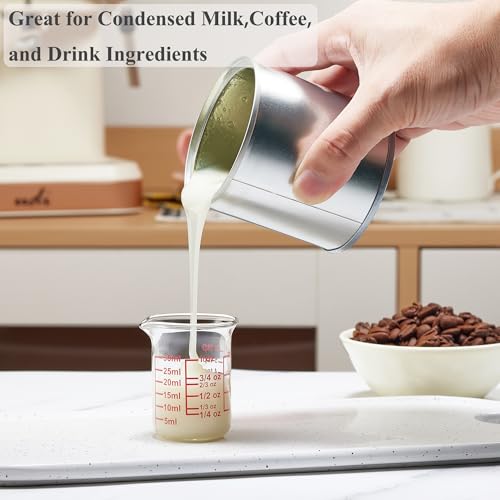 Glass Measuring Cups with V (2 Count (1 fl oz each))