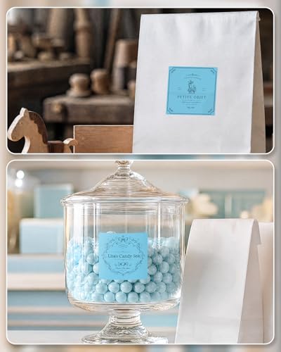 Blue 3" x 3" Square Thermal Label Stickers