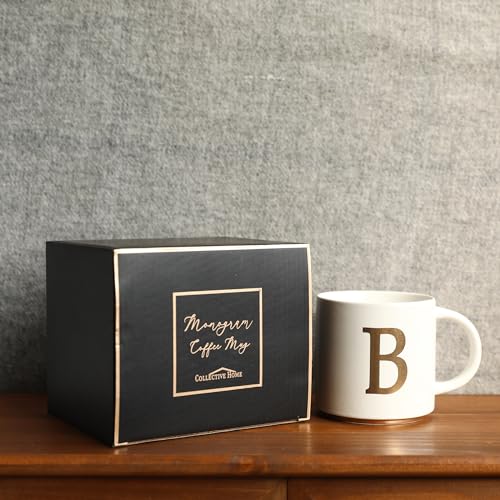 Monogram Ceramic Mugs (gold-B)