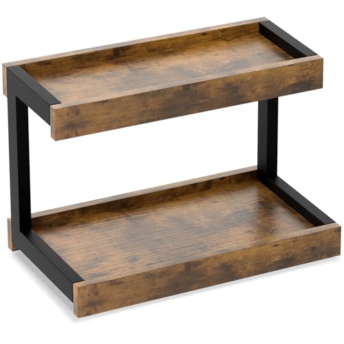 Counter Shelf Organizer (Rustic Brown / Medium)