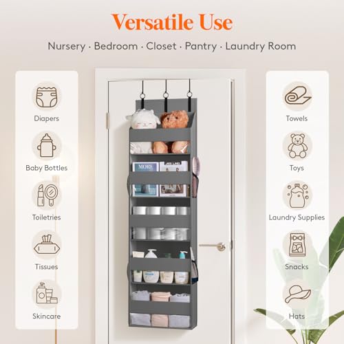 2 Pack Over the Door Organizer 5 Section Hanging Storage