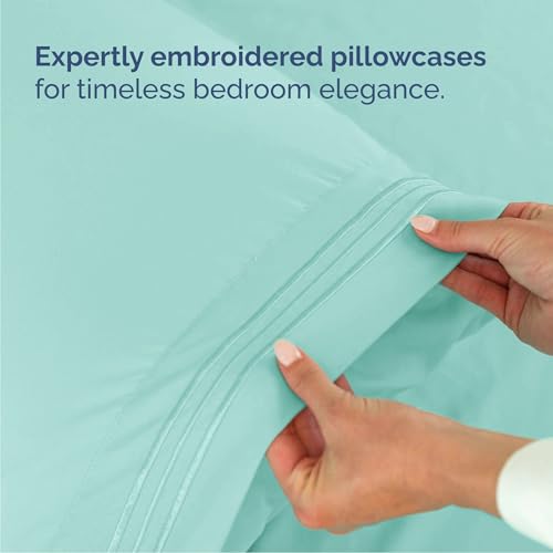 Queen Size 4 Piece Sheet Set (22 - Spa Blue / Queen)