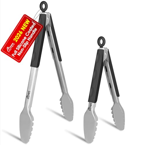 Stainless Steel Kitchen Tongs (Toothed head: 9,12 inch)