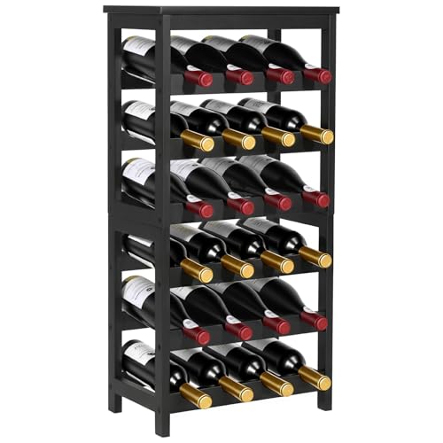 24 Bottle Detachable Wine Rack (Black / 24 Bottle)