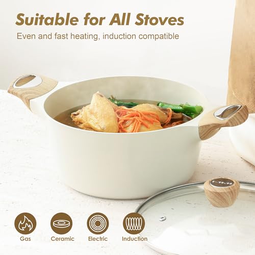 Ceramic Nonstick Pot (8.5 Quarts / Ceramic White)