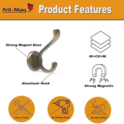 Magnetic Hooks Heavy Duty 140LBS (2 Count)