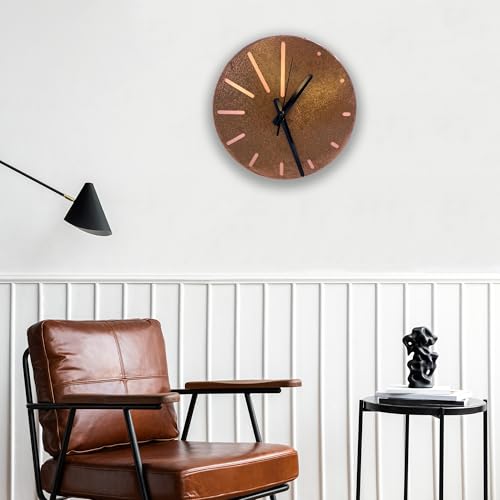 Handmade Pure Copper Wall Clock for Home Decoration (Lines of Time / 17.7)