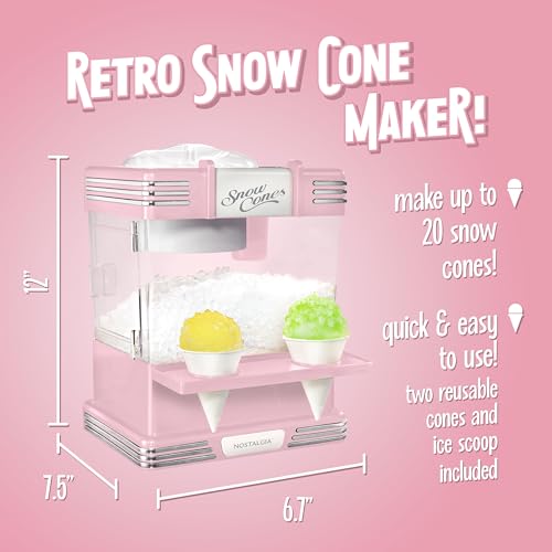 Retro Snow Cone Maker (Table Top / Pink)