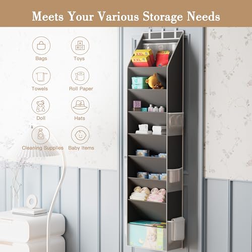Shoe Storage Over the Door Shoe Organizer (Black / 2 Pack)