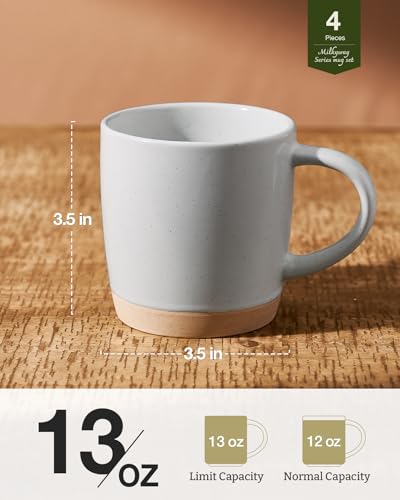 Milkyway Coffee Mugs of 4 (Milkyway-Ligth Gray / 4 Count (Pack of 1))